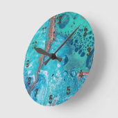 Handgemaakt abstract schilderij - Kook Art - Wall  Ronde Klok (Hoek)