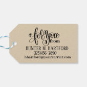 Handgemaakt bedrijfscadeau Label Cadeaulabel (Achterkant Horizontaal)