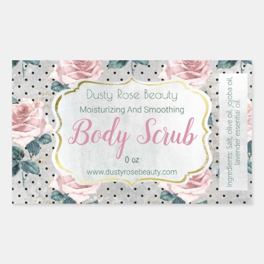  Handgemaakt  Body Scrub Label (Voorkant)