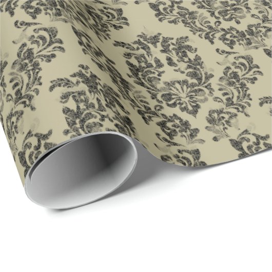 Handgemaakt damast patroon: ornament. cadeaupapier (Rol Hoek)