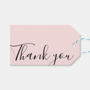 Handgemaakt dank u minimalistisch modern pastel ro cadeaulabel