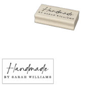 Handgemaakt door aangepaste naam modern handgeschr 	rubberstempel (Gestempeld)