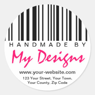 Handgemaakt door barcode label Stickers
