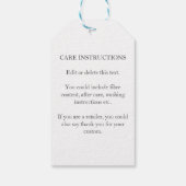 Handgemaakt door Custom Name Yarn Heart Cadeaulabel (Achterkant)