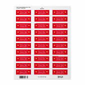 Handgemaakt door Custom Signature Red Etiket (Full Sheet)