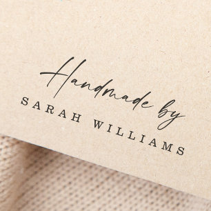 Handgemaakt door douanenaam elegant handgeschreven 	rubberstempel
