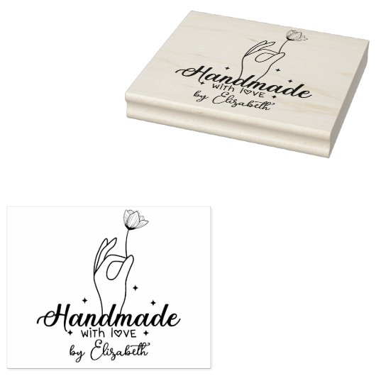 Handgemaakt door (douanenaam), Groot Rubberstempel (Gestempeld)