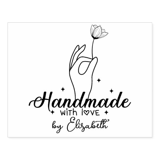 Handgemaakt door (douanenaam), Groot Rubberstempel (Afrduk)