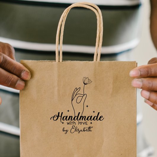 Handgemaakt door (douanenaam) 	rubberstempel