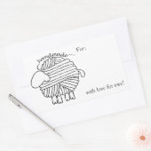 "Handgemaakt door" Garens Rechthoekige schuif Sticker (Envelop)