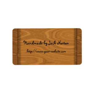 Handgemaakt door - houten ontwerp etiket