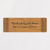 Handgemaakt door - houten ontwerp labels (Design 2)