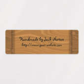 Handgemaakt door - houten ontwerp labels (Design 1)