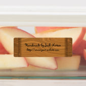 Handgemaakt door - houten ontwerp labels (Aangebracht)