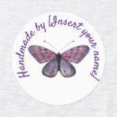 Handgemaakt door je Paarse vlinder Labels (Design 1)