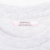 Handgemaakt door naam zwart roze marmer script labels (Aangebracht)