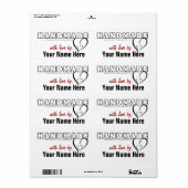 Handgemaakt door uw aangepaste labels (Full Sheet)