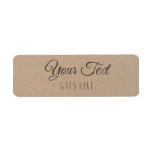 handgemaakt, eenvoudig Trendy Kraft Paper Etiket (Voorkant)