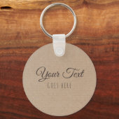 handgemaakt, eenvoudig Trendy Kraft Paper Sleutelhanger (Achterkant)