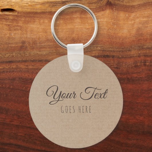 handgemaakt, eenvoudig Trendy Kraft Paper Sleutelhanger (Achterkant)