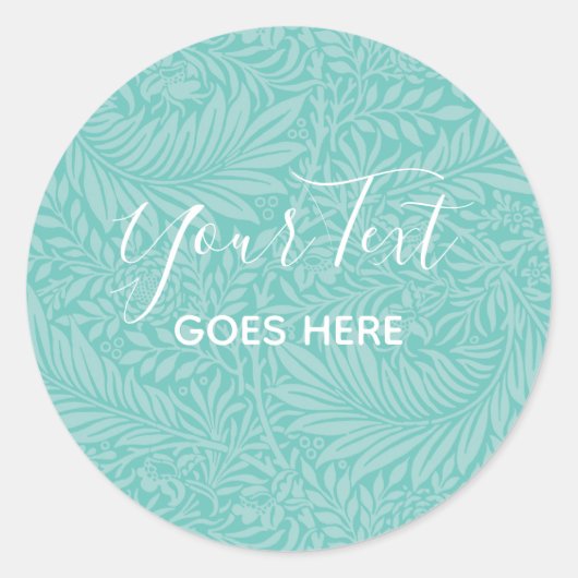 Handgemaakt Floral-patroon product Ronde Sticker (Voorkant)