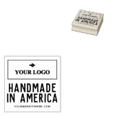 Handgemaakt in Amerika Uw Logo en website Rubberstempel (Gestempeld)