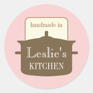 "Handgemaakt in de keuken van" stickers