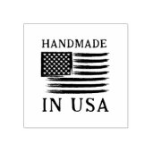 Handgemaakt in de VS Rugged American Square Rubberstempel (Afrduk)