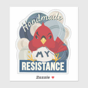 Handgemaakt is mijn verzet-Blue Contour sticker