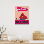 Handgemaakt is mijn weerstand - Retro Style Print (Keuken)