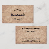 Handgemaakt, Kraft, Kraft paper,  Visitekaartje (Voorkant / Achterkant)