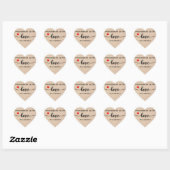 Handgemaakt met een eenvoudige liefdesoplossing hart sticker (Vel)