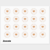 Handgemaakt met een liefdessticker ronde sticker (Vel)