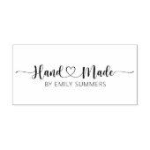 Handgemaakt Met Hart op aangepaste naam Rubberstempel (Afrduk)