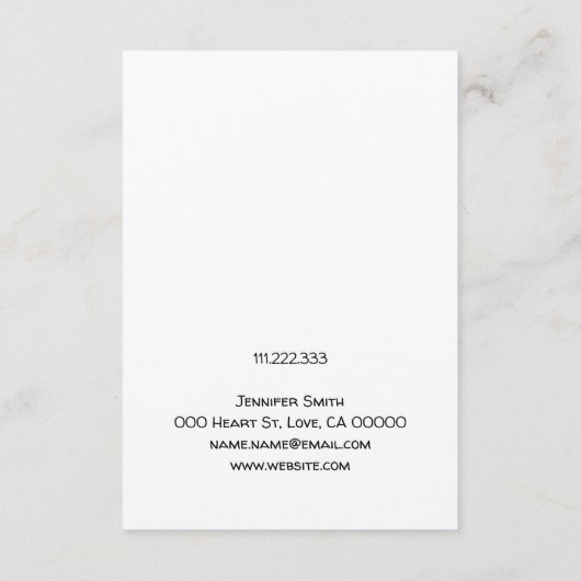 Handgemaakt met Heart Hair Clip Display Card Holde Informatiekaartje (Achterkant)