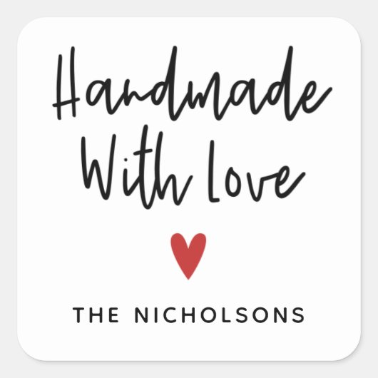 Handgemaakt met het label Liefde Small Business (Voorkant)