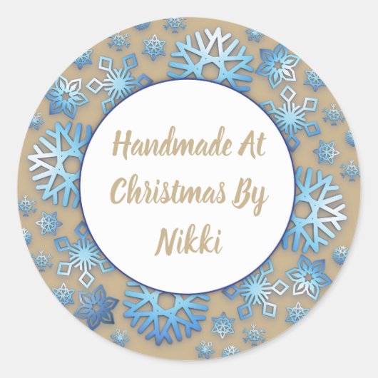 Handgemaakt met kerst door Stickers (Voorkant)