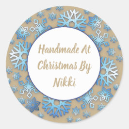 Handgemaakt met kerst door Stickers