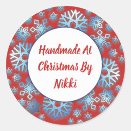 Handgemaakt met kerst door Stickers