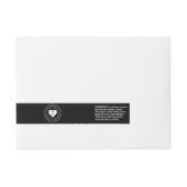 Handgemaakt met label voor de omloop van het liefd adreslabel wikkel (Voorkant)