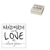 Handgemaakt met liefde aangepaste gepersonaliseerd rubberstempel (Gestempeld)