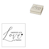 Handgemaakt met liefde, aangepaste minimalistische rubberstempel (Gestempeld)