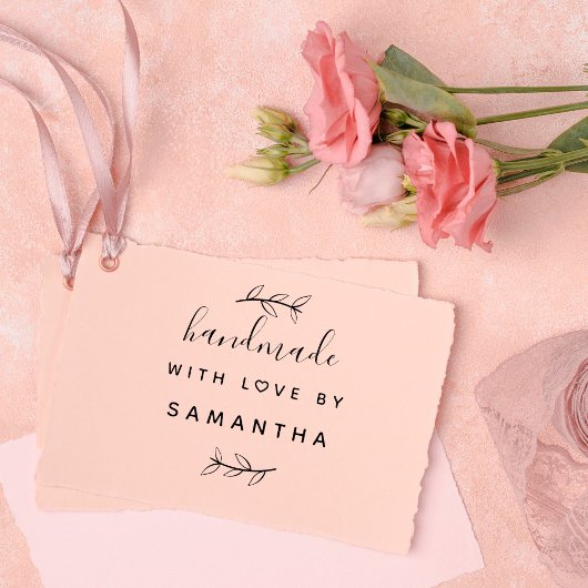 Handgemaakt met liefde | Aangepaste productverpakk Rubberstempel