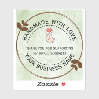 handgemaakt met liefde | bedankt voor je steun  sticker