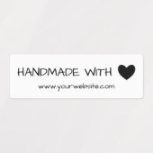Handgemaakt met liefde - Black Heart Labels (Design 2)