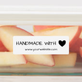 Handgemaakt met liefde - Black Heart Labels (Aangebracht)