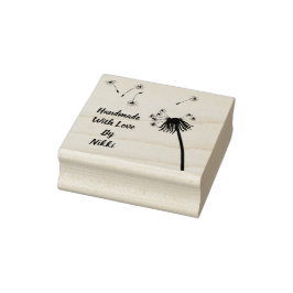 Handgemaakt met liefde bloemenstempel 	rubberstempel