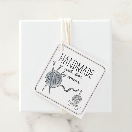 Handgemaakt met liefde Breien Garen Dank u Bedankjes Labels (In situ)