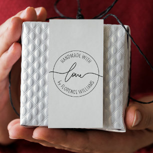 Handgemaakt met liefde   Cirkelminimalistische aan Rubberstempel