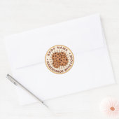Handgemaakt met liefde Custom Chocolate Chip cooki Ronde Sticker (Envelop)